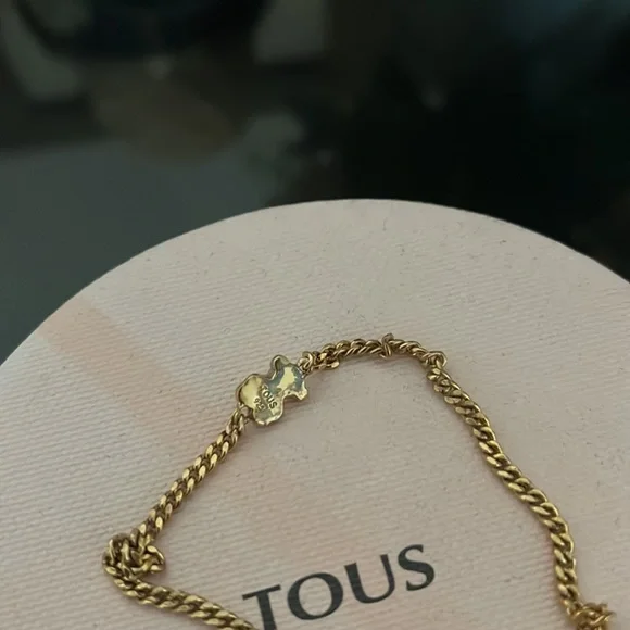 TOUS silver vermeil bracelet bear motif 7 inches lobster clasp - Picture 6 of 12